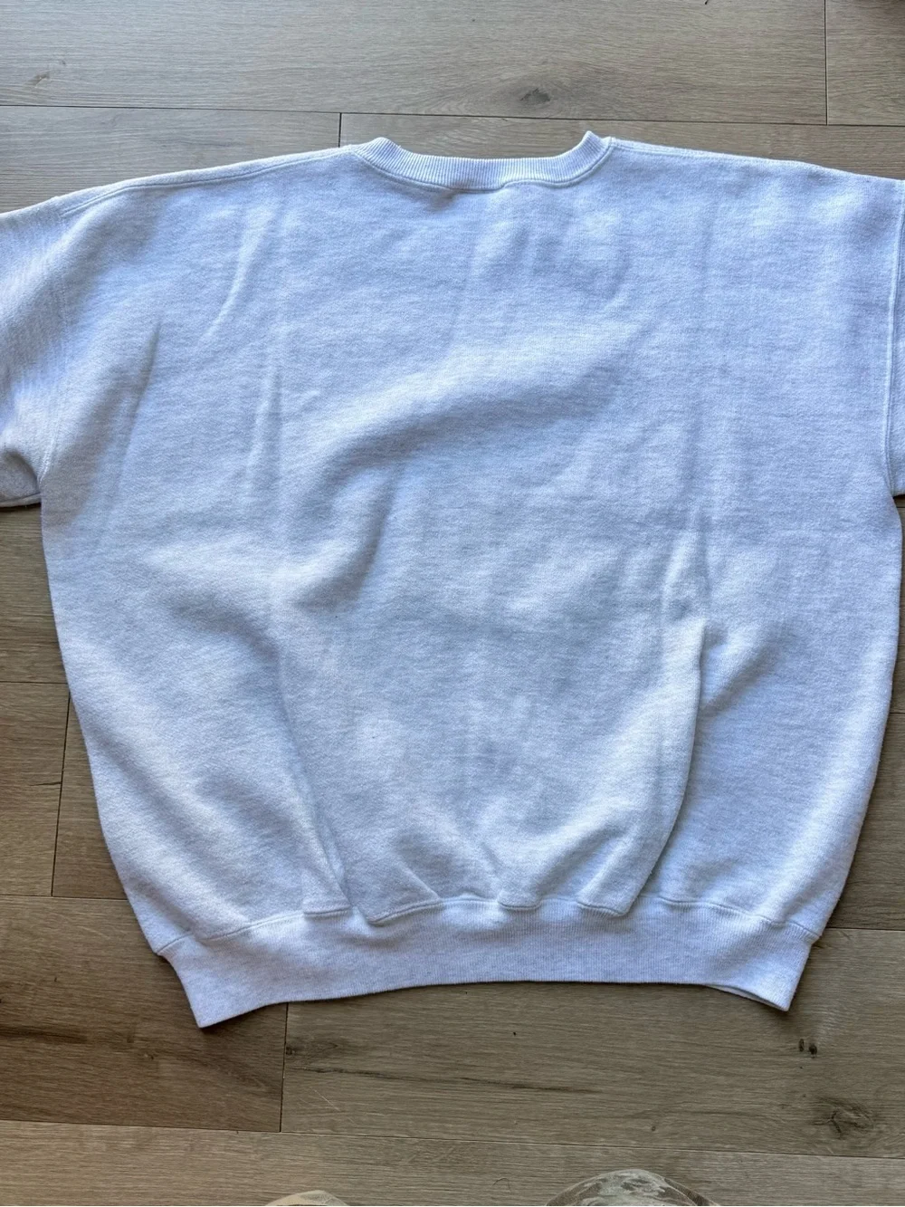 Vintage Pullover Crewneck Sweatshirt Light Heather Gray
